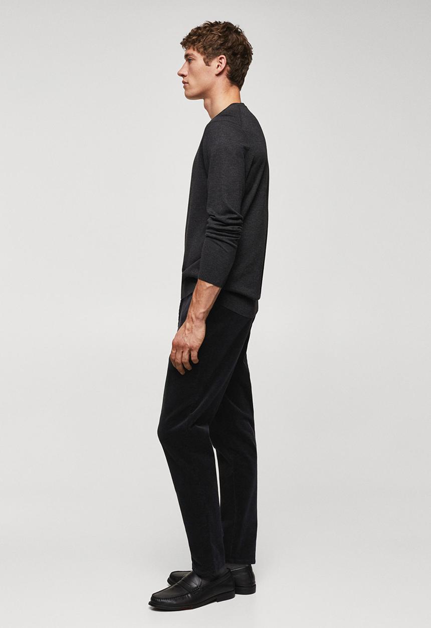 MANGO - Trousers berdam - black