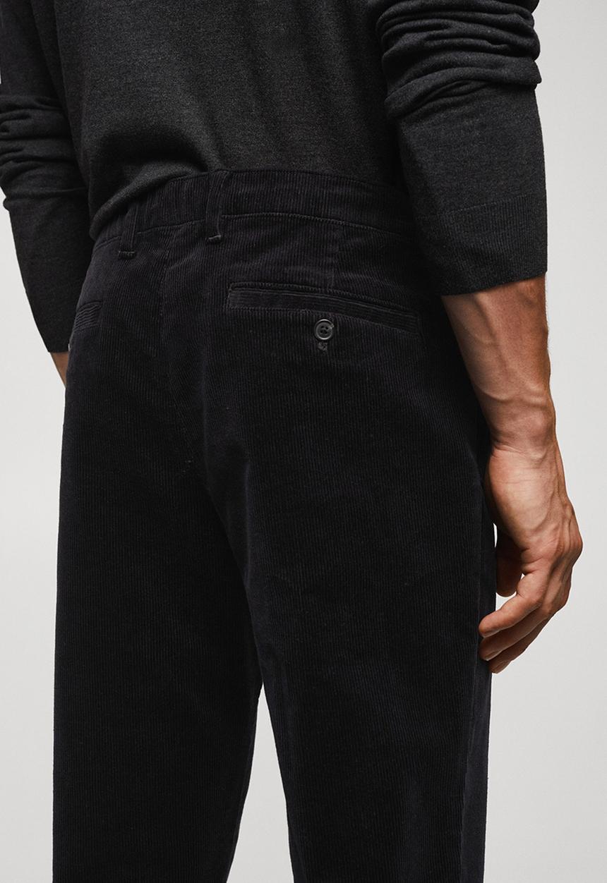 MANGO - Trousers berdam - black