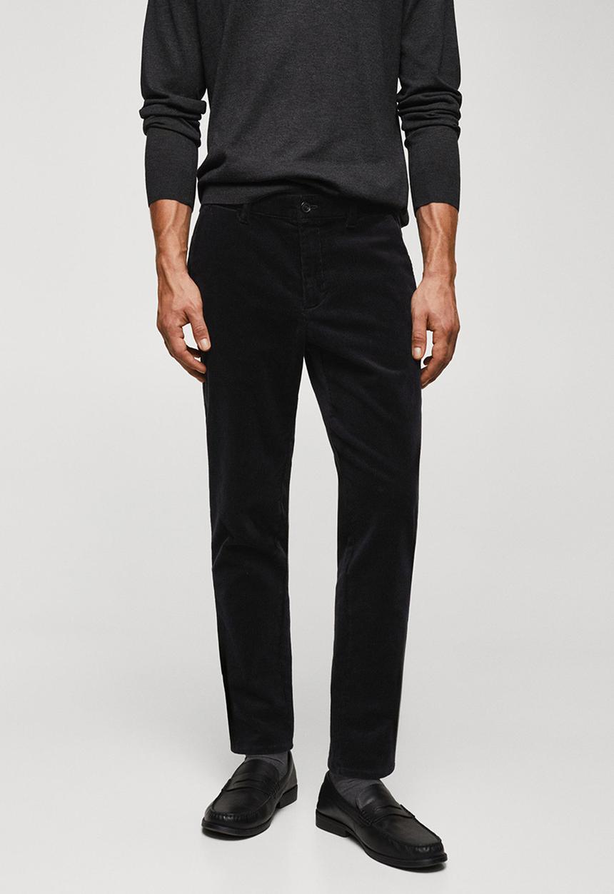 MANGO - Trousers berdam - black
