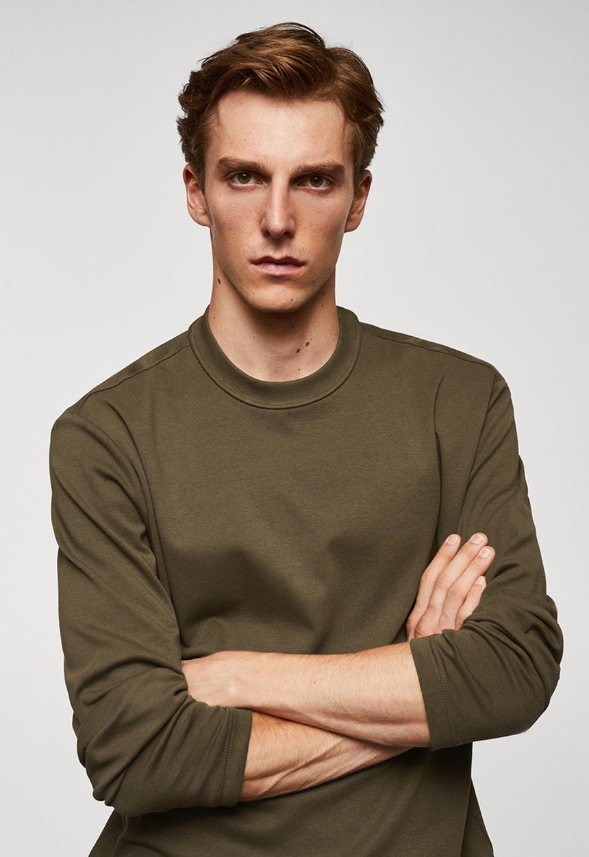 MANGO - T-shirt gareth - khaki 