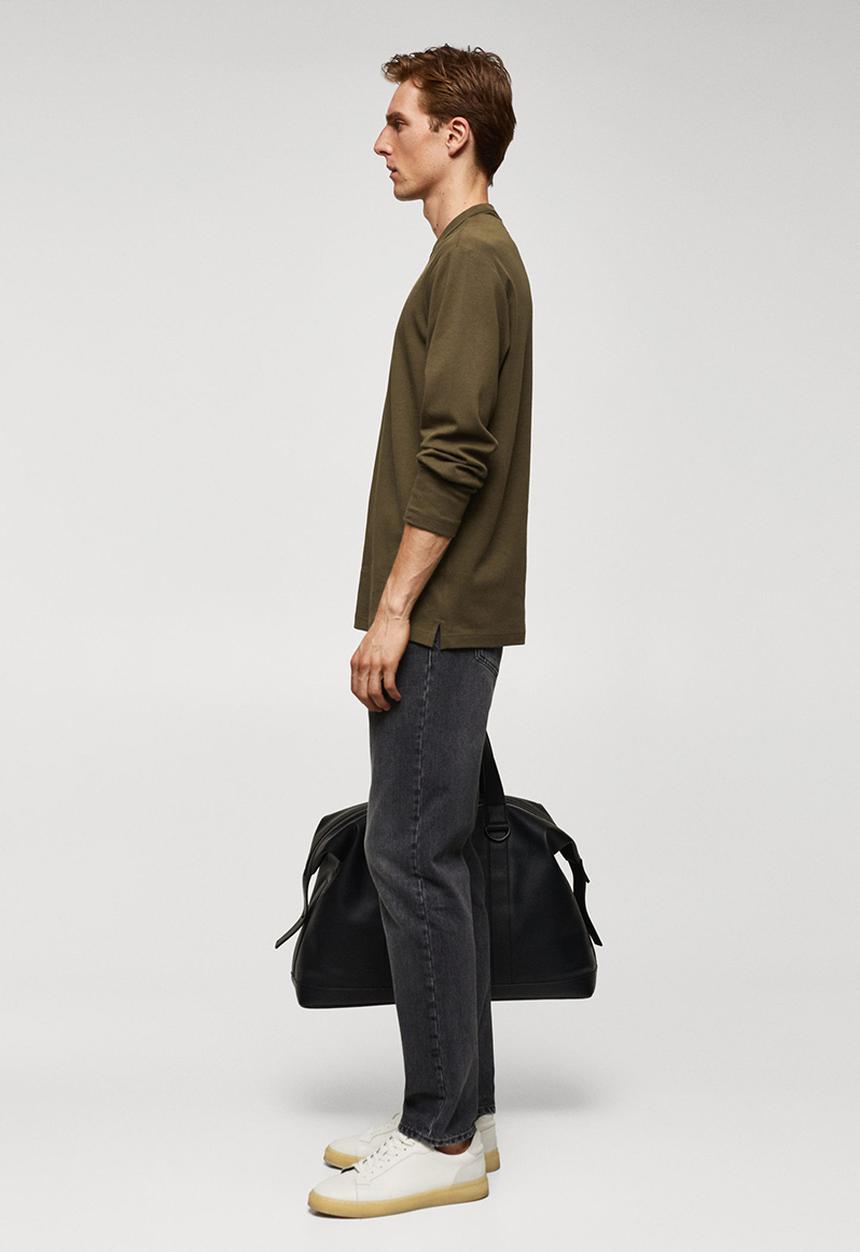 MANGO - T-shirt gareth - khaki 