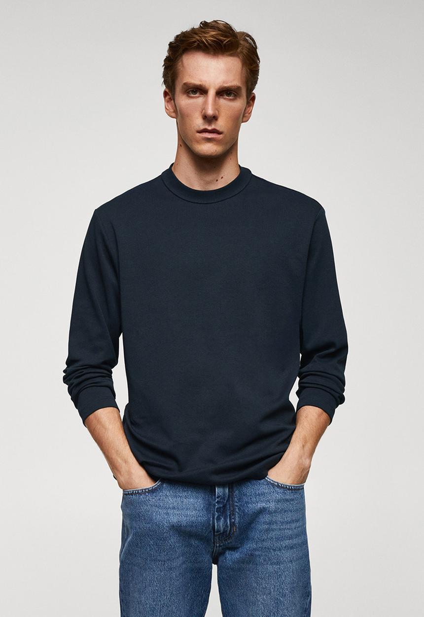 MANGO - T-shirt gareth - navy 