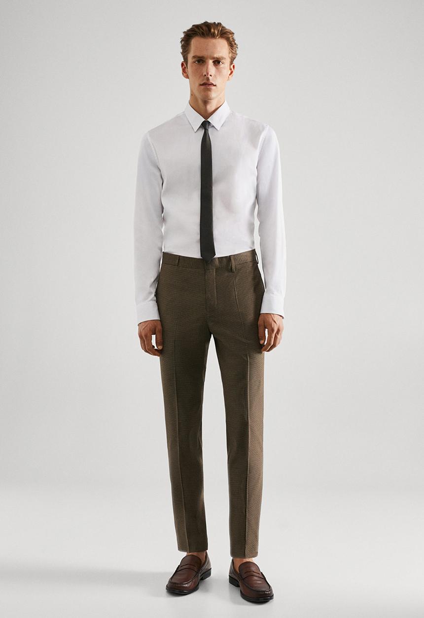 MANGO - Trousers paulo - brown 