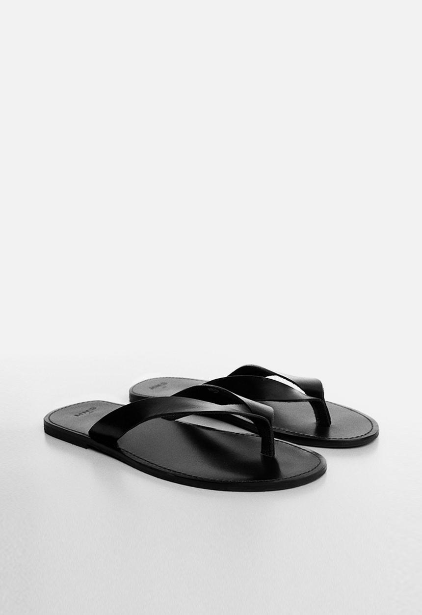 MANGO - Sandals flipflea flip flop - black
