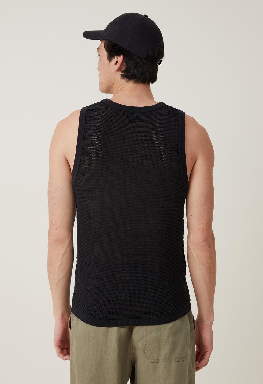 Cotton On - Knit tank - washed black