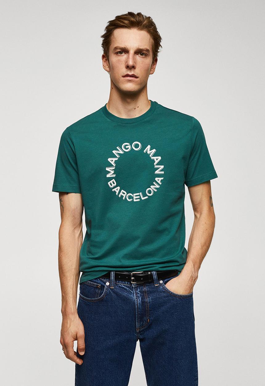 MANGO - T-shirt logohe-h - bright green 