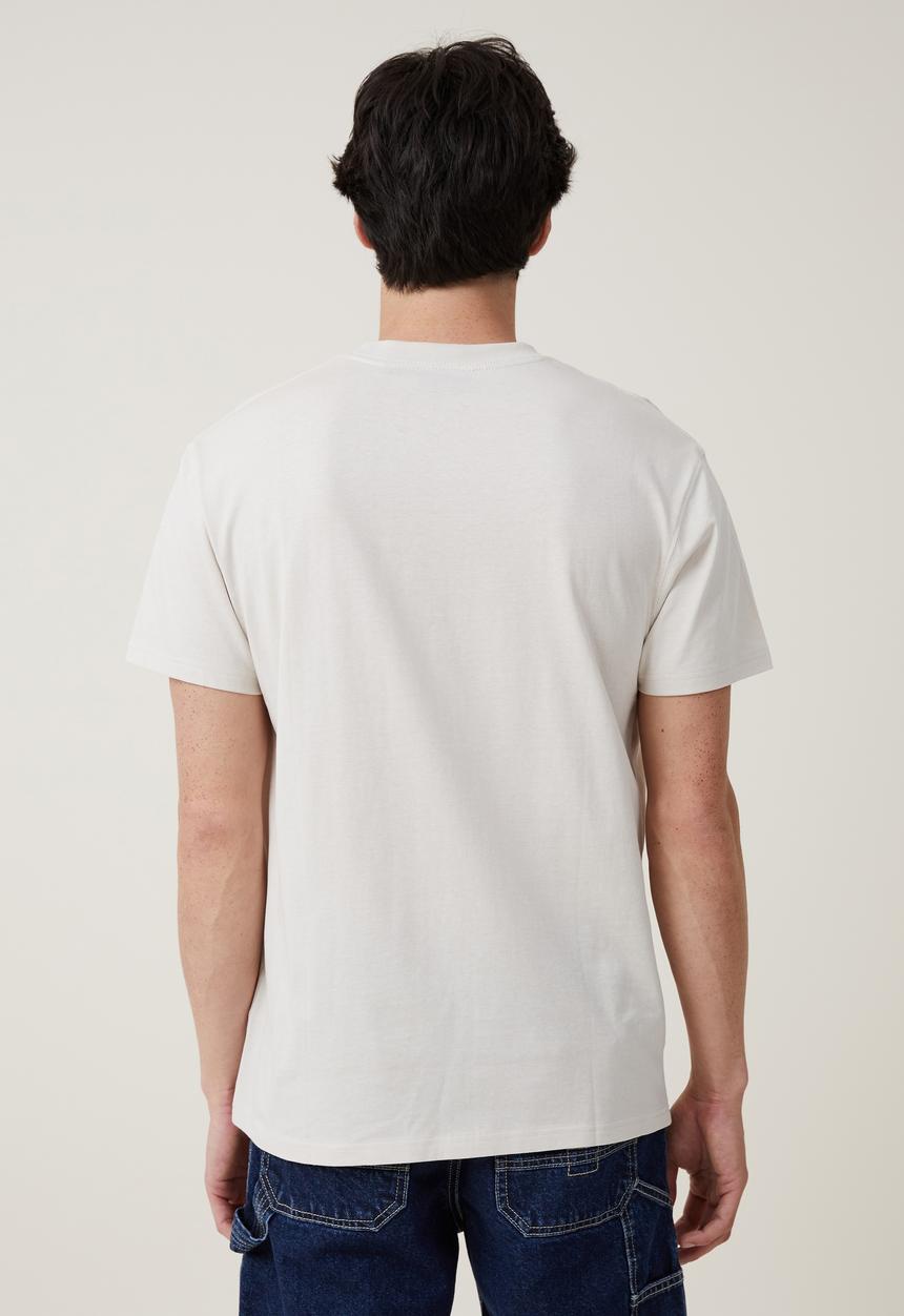 Cotton On - Loose fit music T-shirt - lcn bra bone/inxs