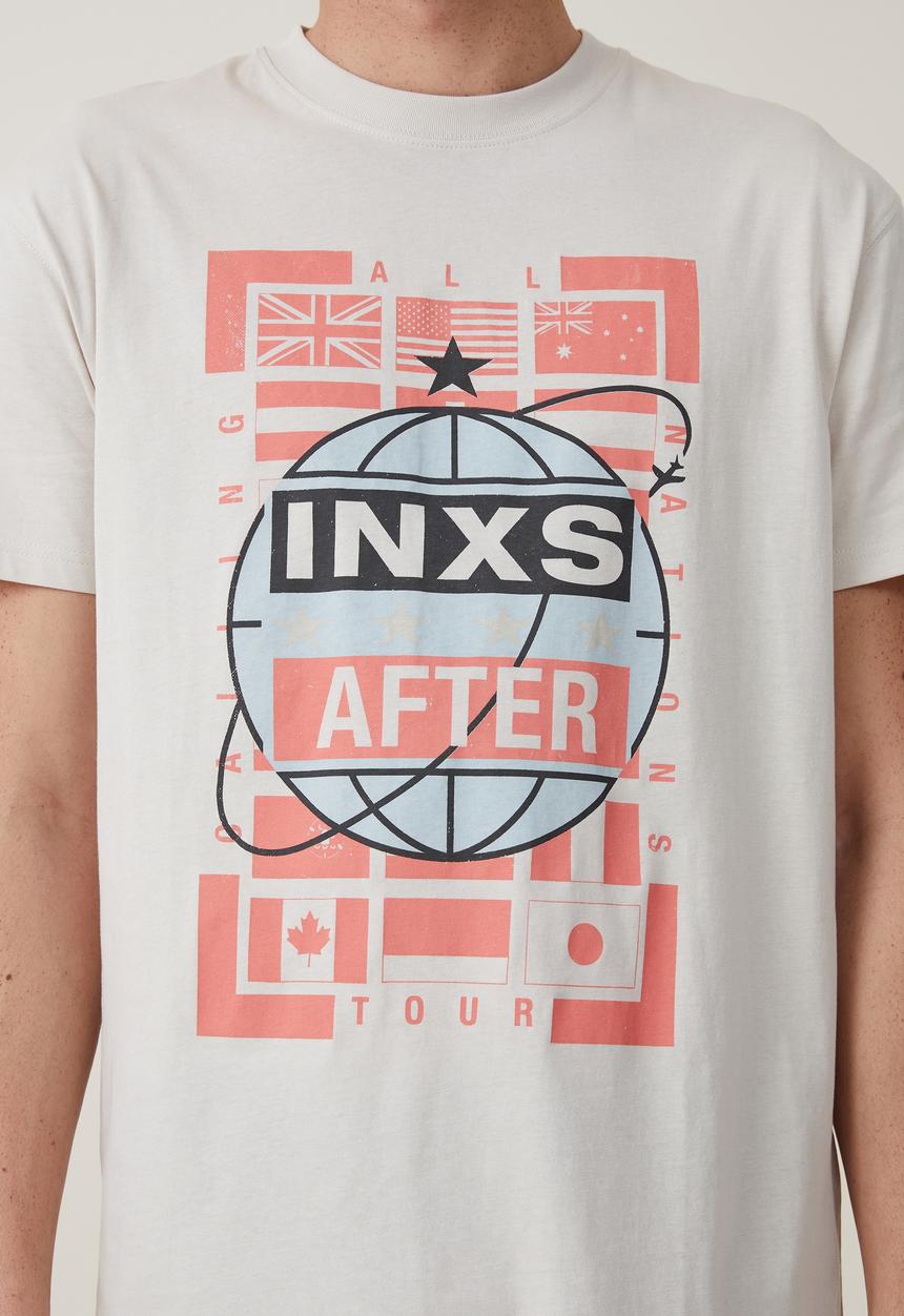 Cotton On - Loose fit music T-shirt - lcn bra bone/inxs