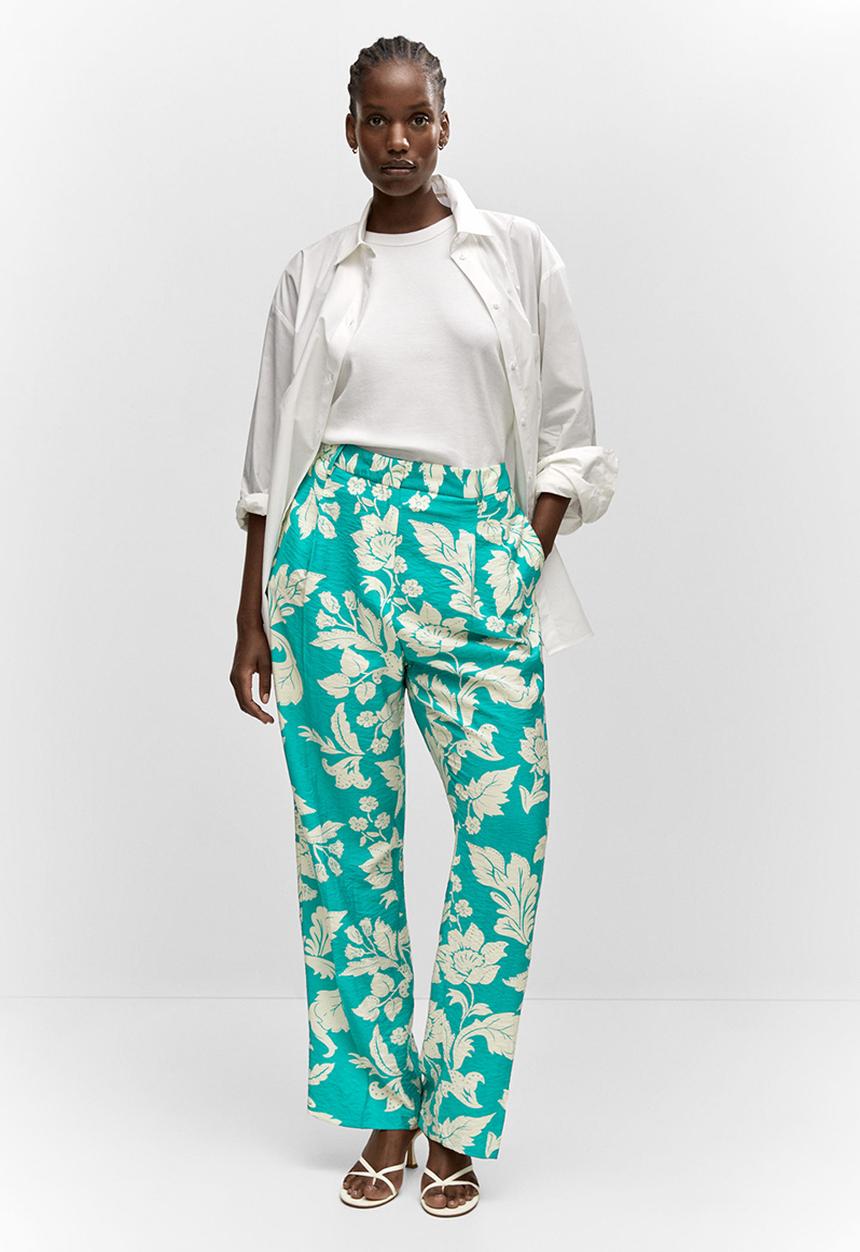MANGO - Plus trousers fiona - mid-green