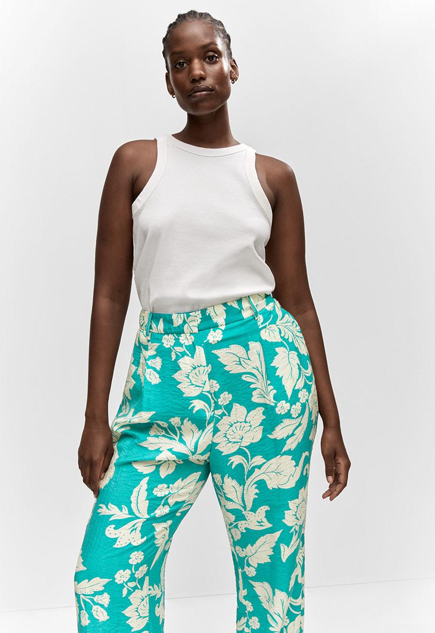 MANGO - Plus trousers fiona - mid-green