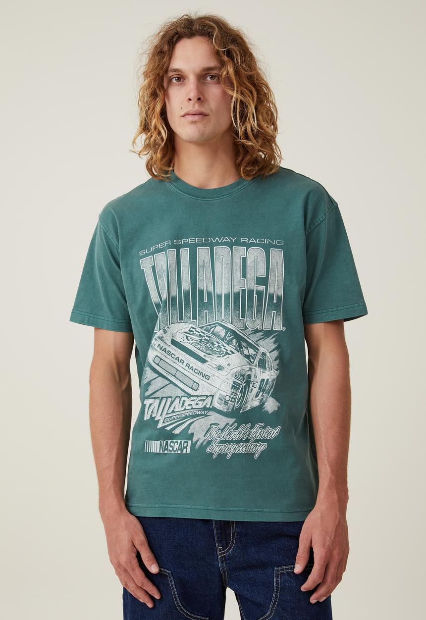 Cotton On - Nascar loose fit T-shirt - lcn ncr evergreen/worlds fastest