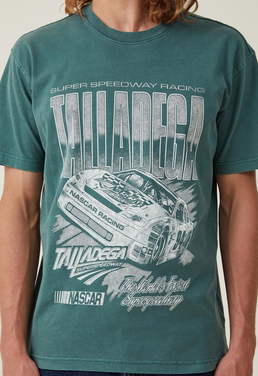 Cotton On - Nascar loose fit T-shirt - lcn ncr evergreen/worlds fastest