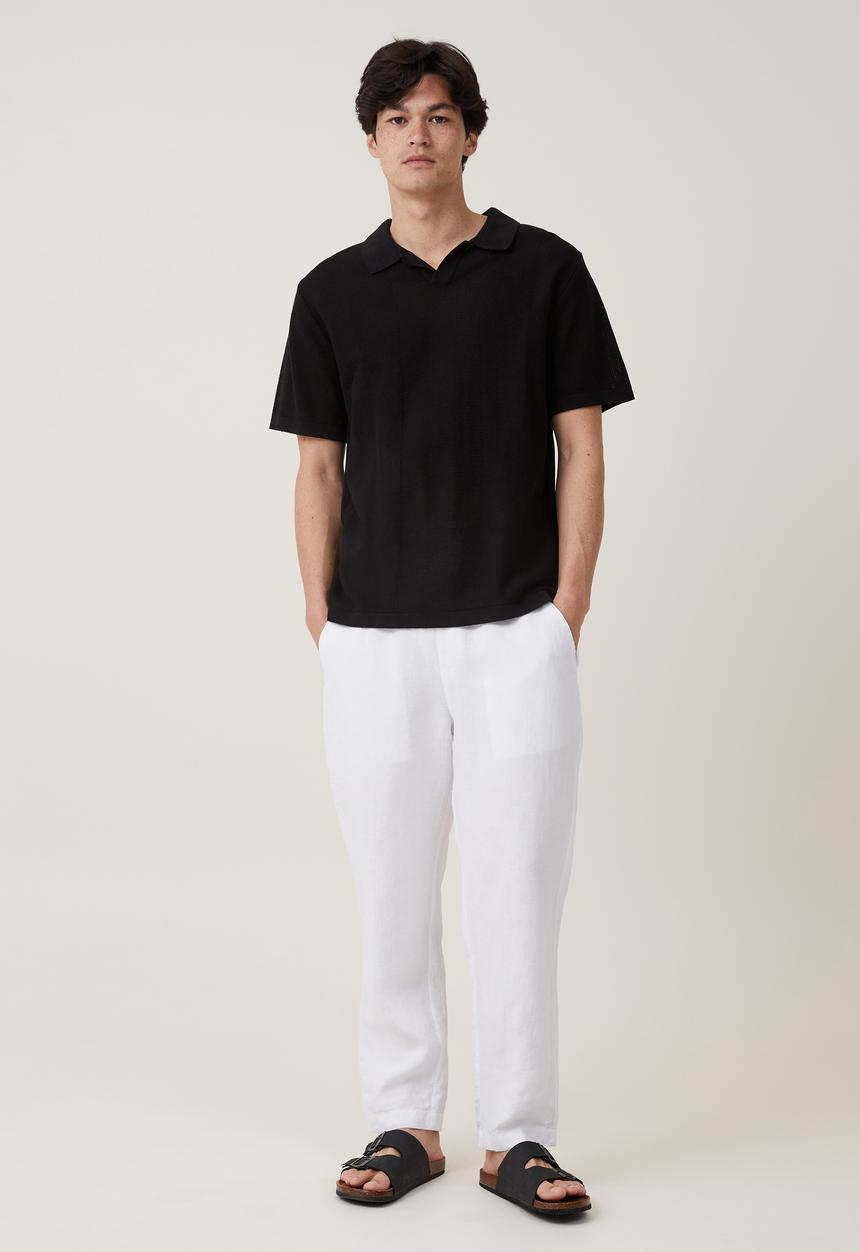 Cotton On - Resort short sleeve polo - black