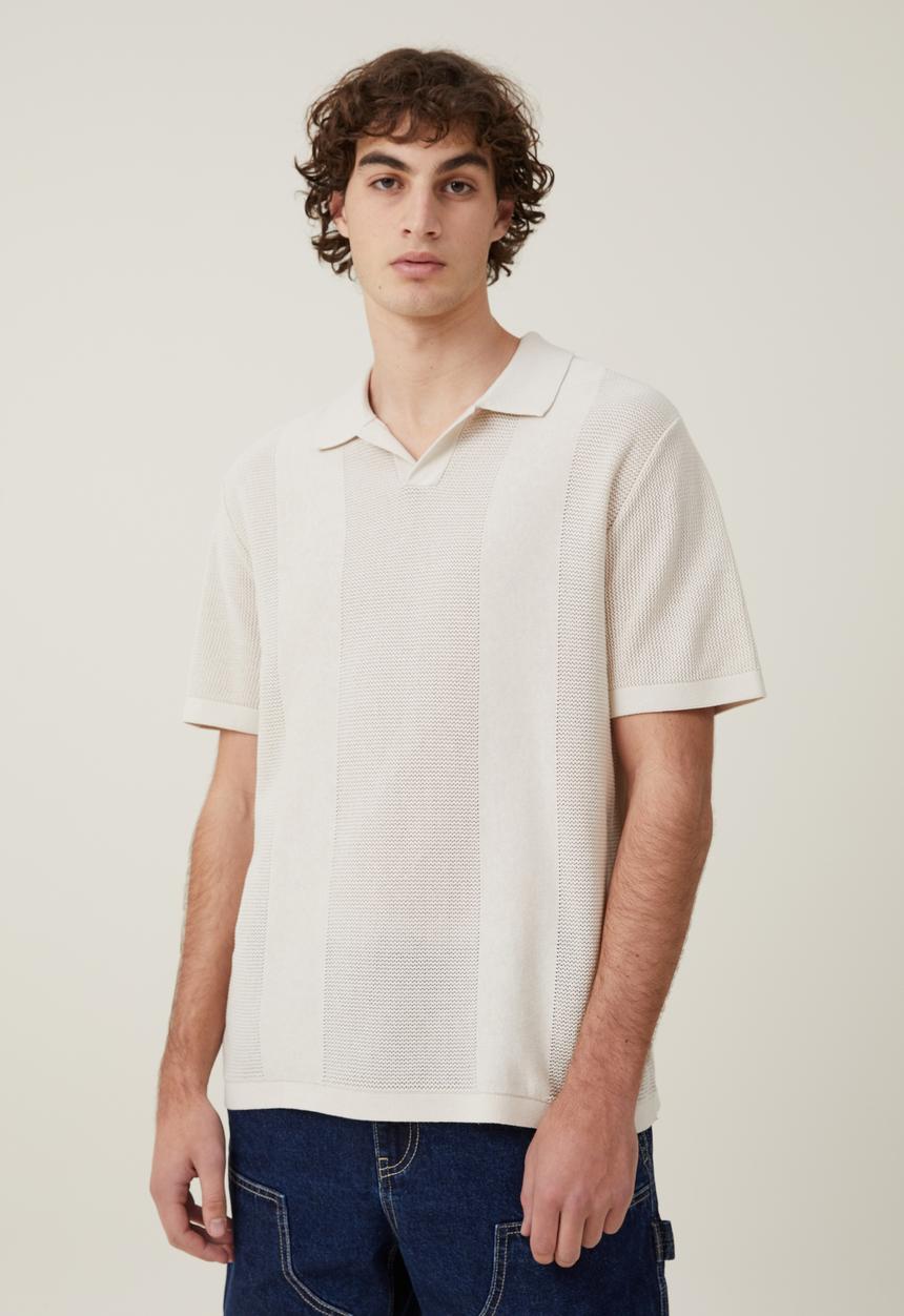 Cotton On - Resort short sleeve polo - neutral