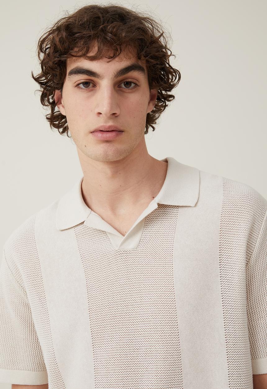 Cotton On - Resort short sleeve polo - neutral