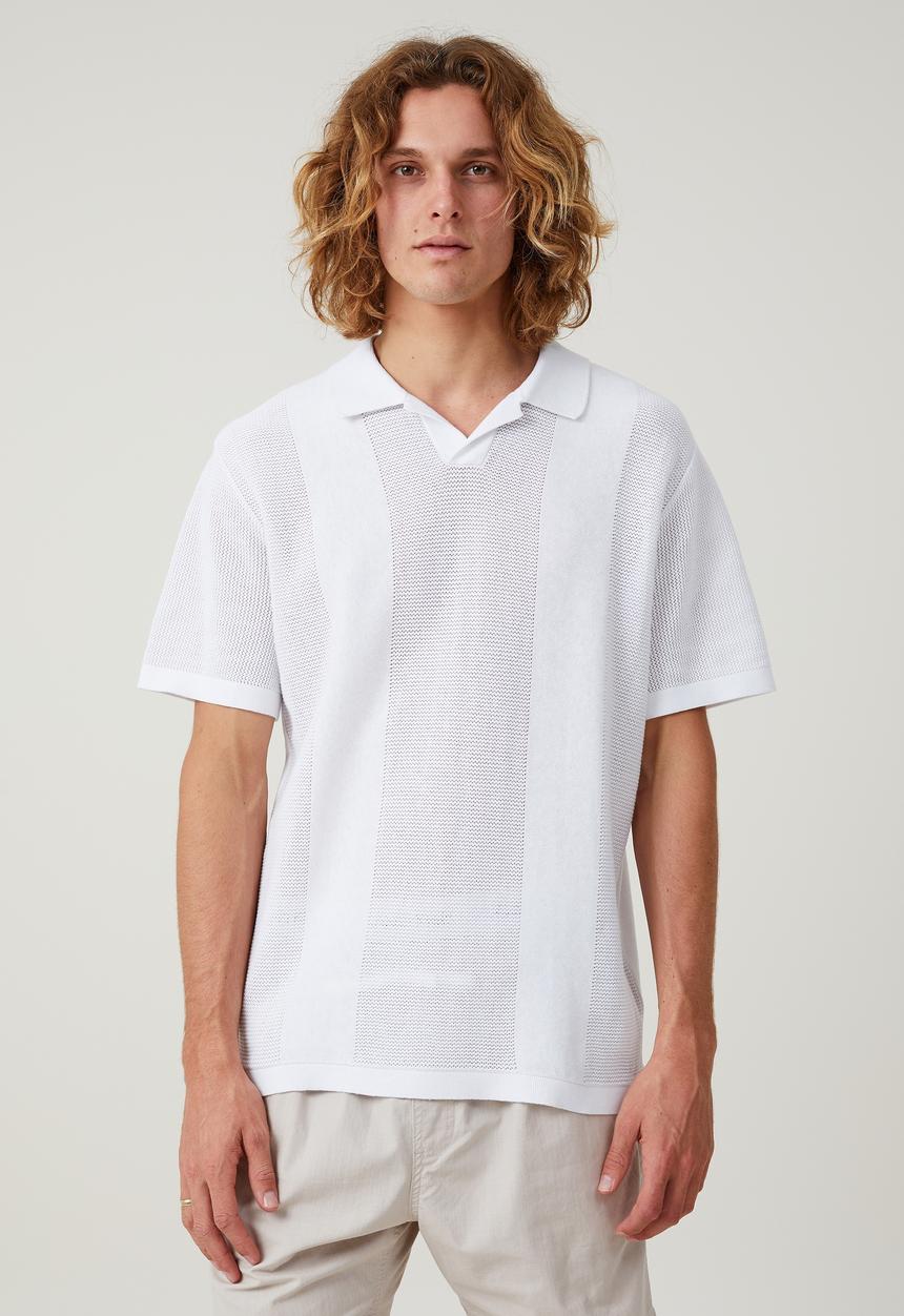 Cotton On - Resort short sleeve polo - white