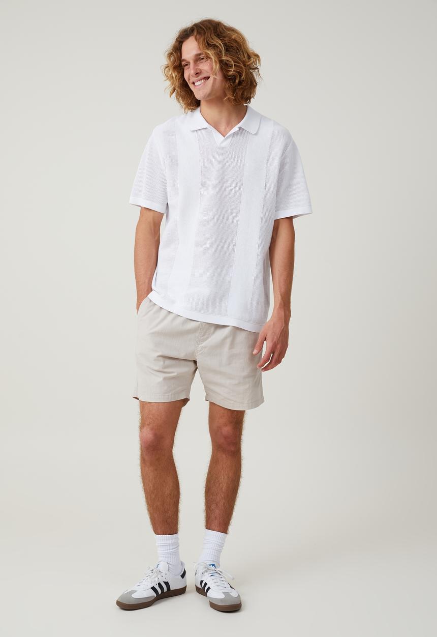 Cotton On - Resort short sleeve polo - white
