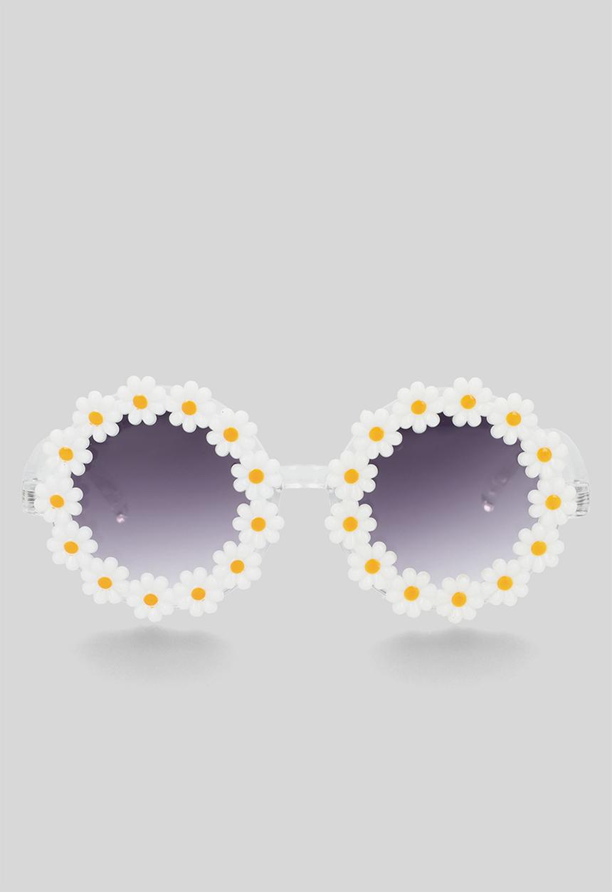 Pop Candy - Round floral sunglasses - white