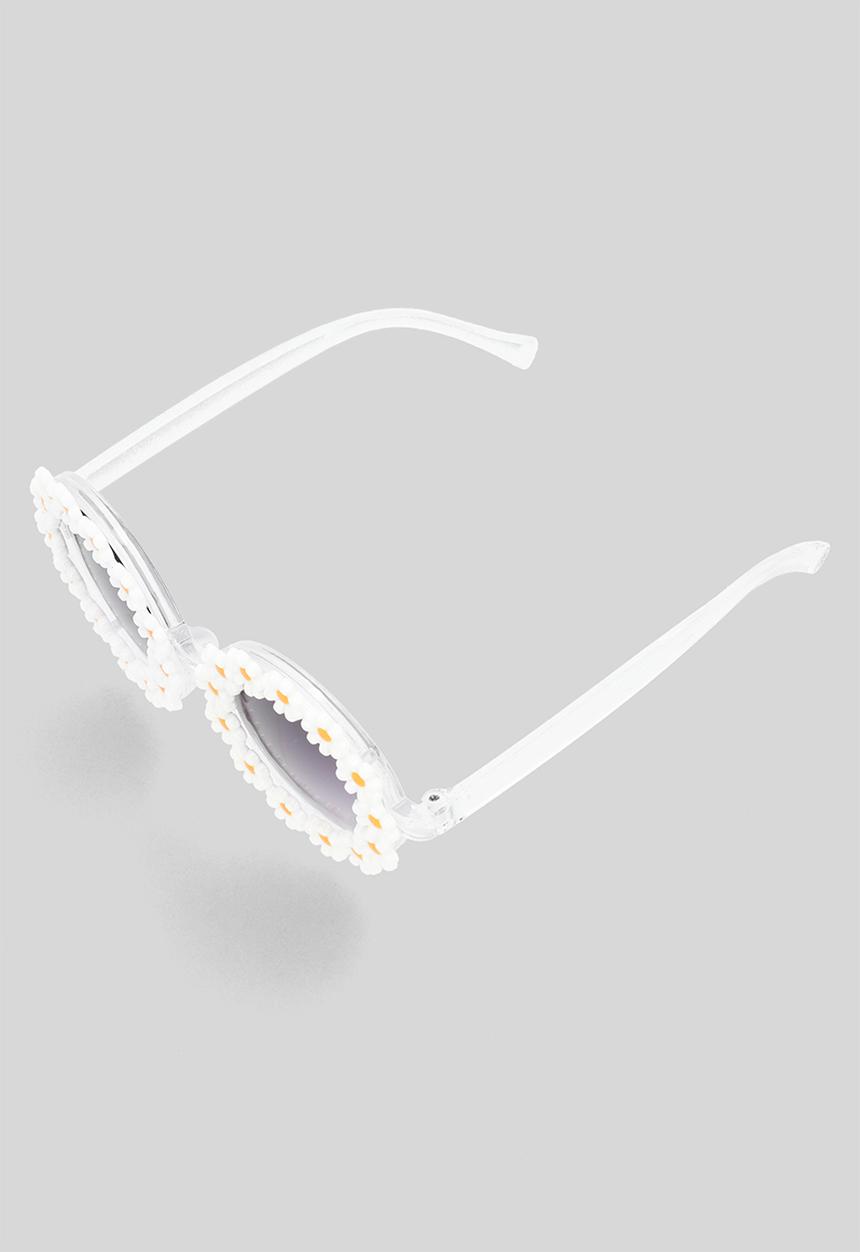 Pop Candy - Round floral sunglasses - white