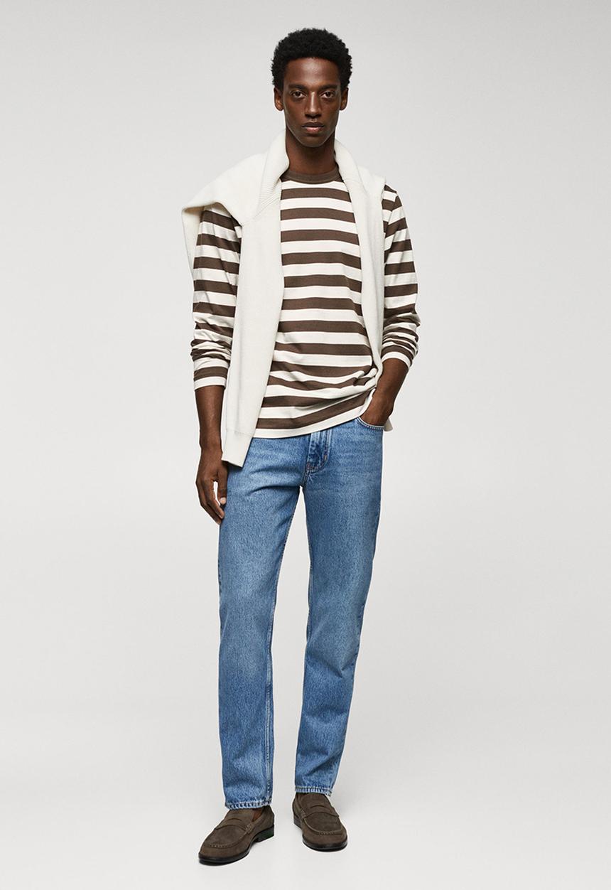 MANGO - T-shirt marinier - khaki 