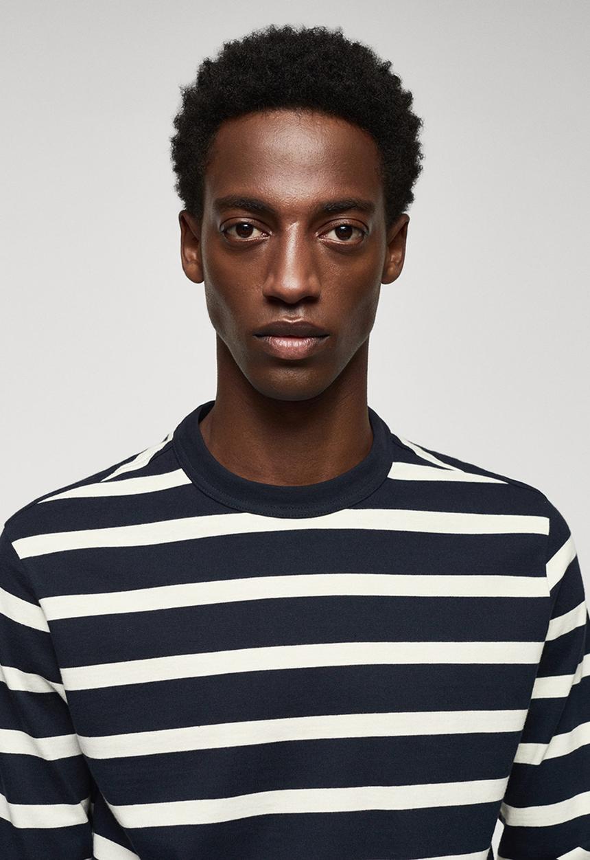 MANGO - T-shirt marinier - navy 