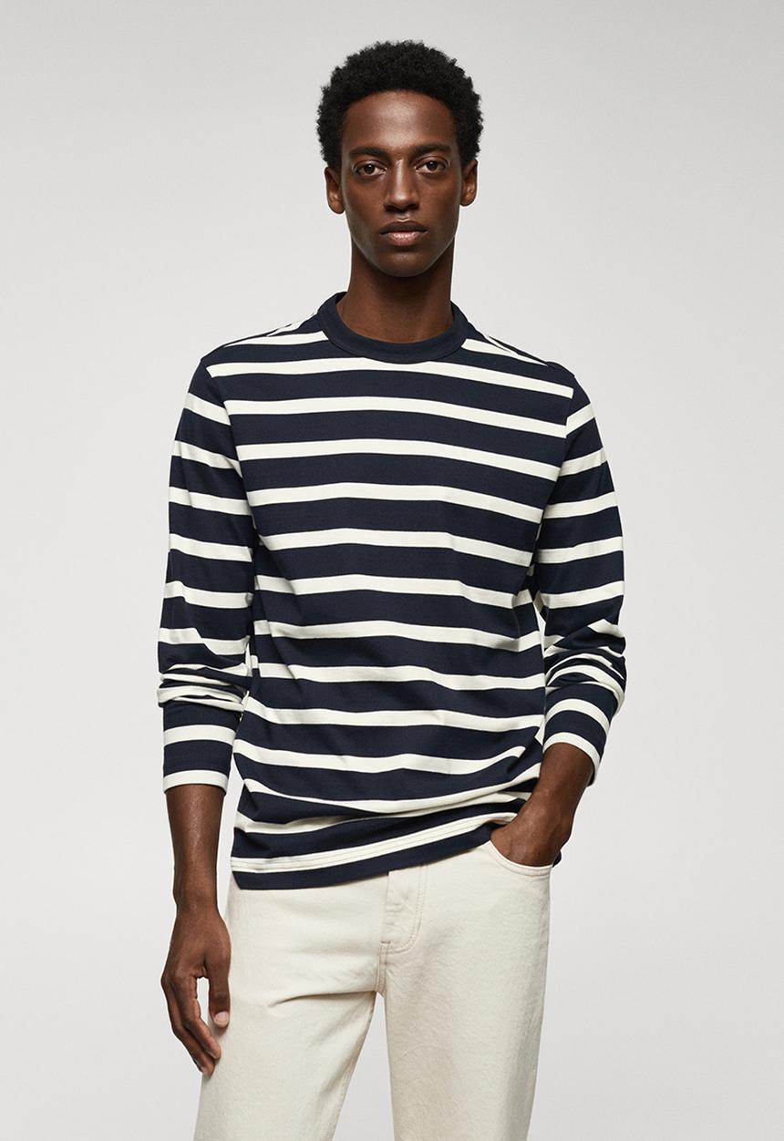 MANGO - T-shirt marinier - navy 