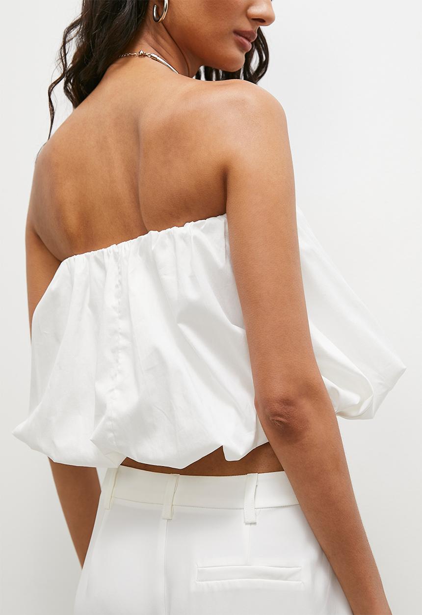 Superbalist - Sleeveless bubble shell - ivory