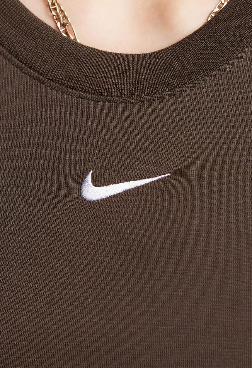 Nike - W Nsw essential slim crop - baroque brown & white