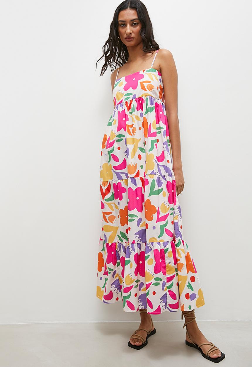 Superbalist - Strappy baby doll maxi dress - floral