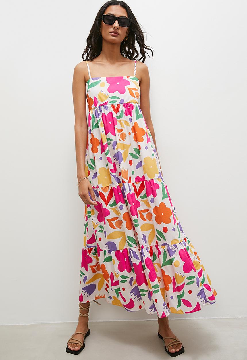 Superbalist - Strappy baby doll maxi dress - floral