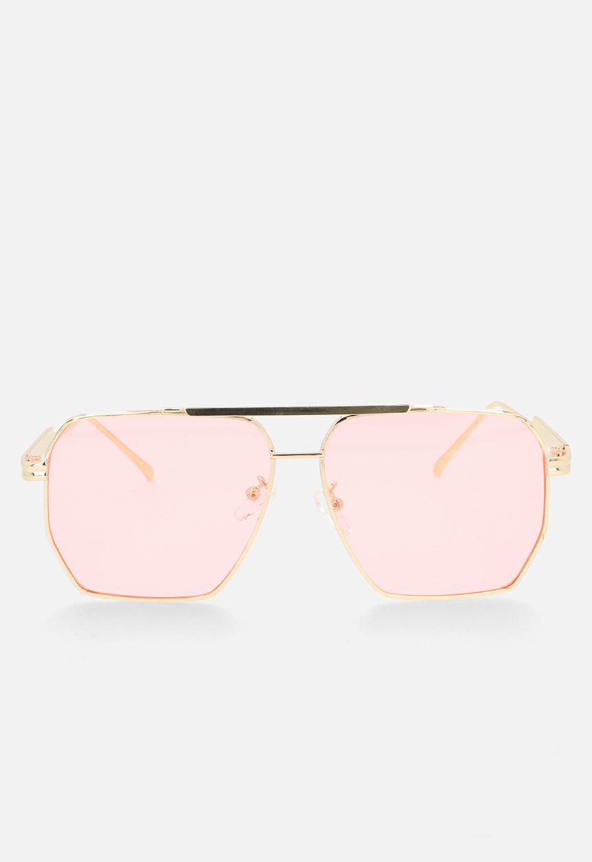 Superbalist - Nadia aviator sunglasses - gold/pink
