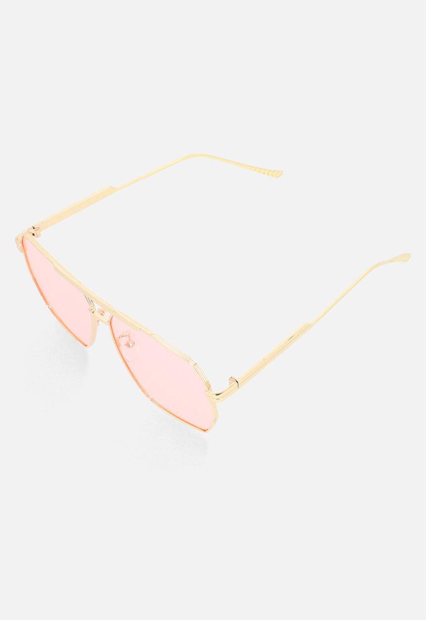 Superbalist - Nadia aviator sunglasses - gold/pink