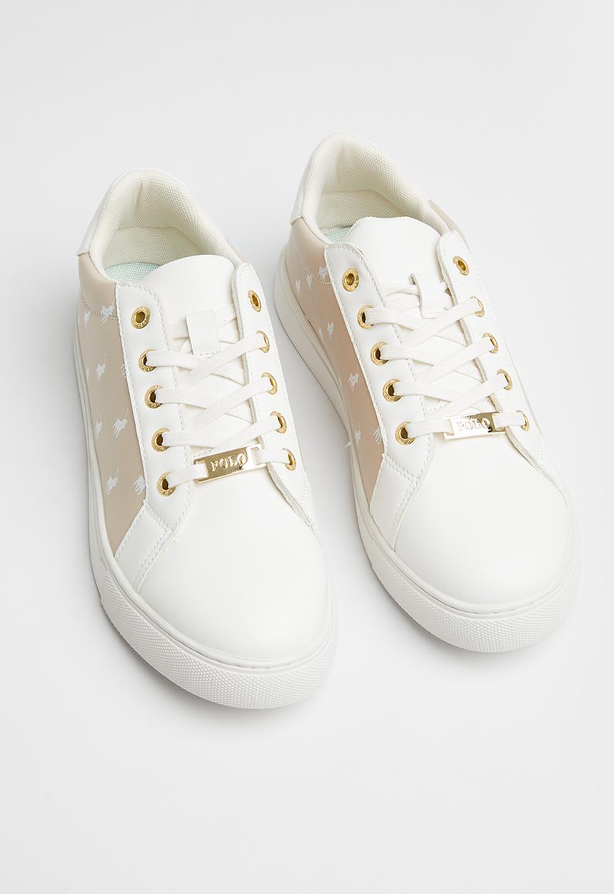 POLO - Printed monogram sneaker - stone