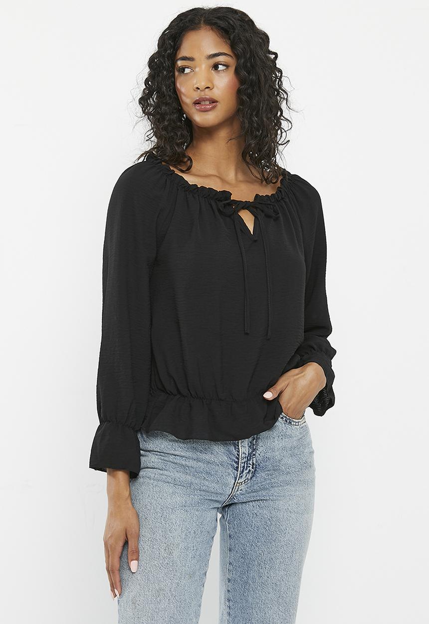 HAILYS - Longsleeve t-shirt - black