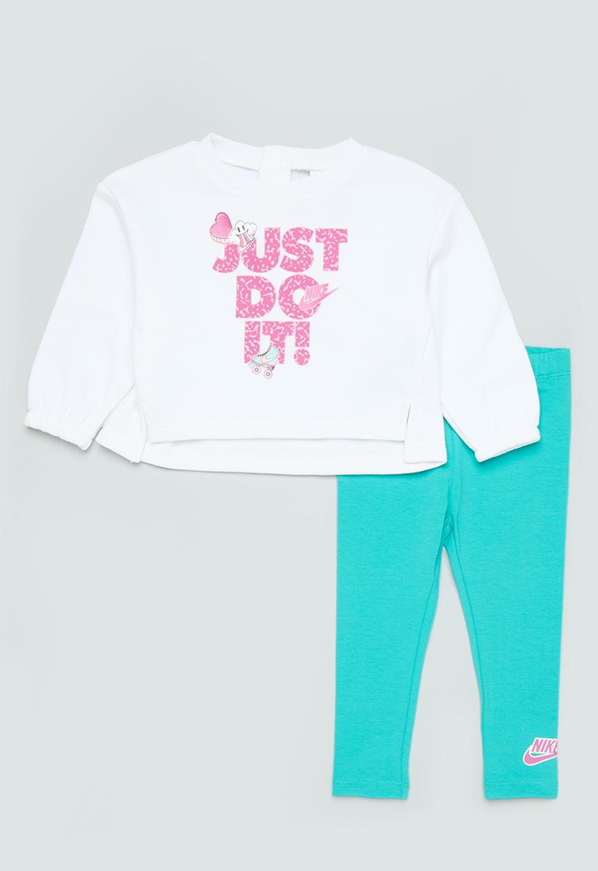 Nike - Nike notebook crewneck and leggings set - clear jade 