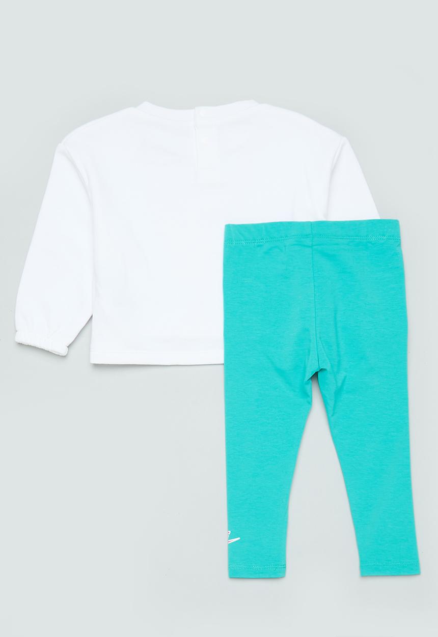 Nike - Nike notebook crewneck and leggings set - clear jade 