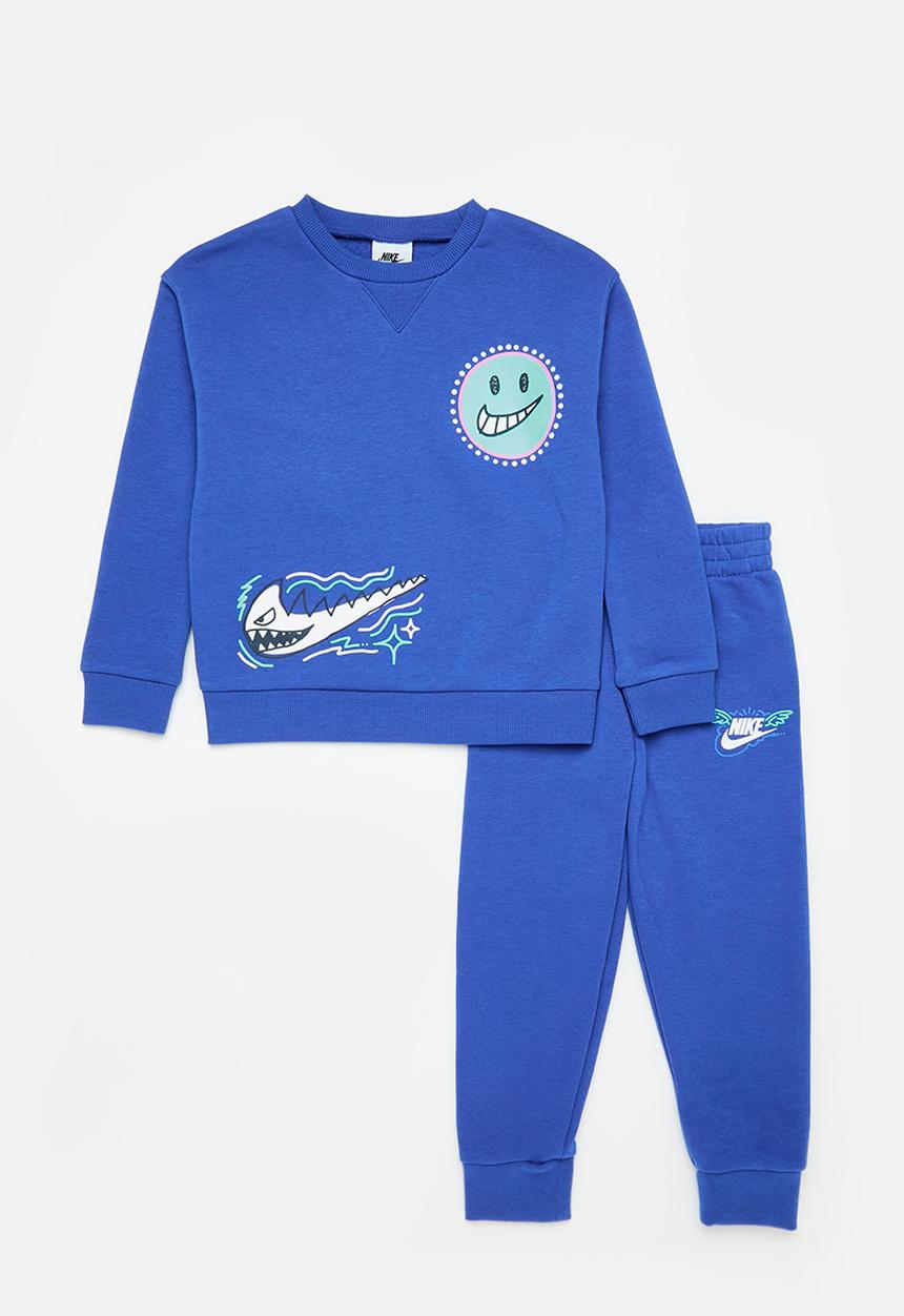 Nike - Nike art of play full-zip crewneck and joggers set - game royal