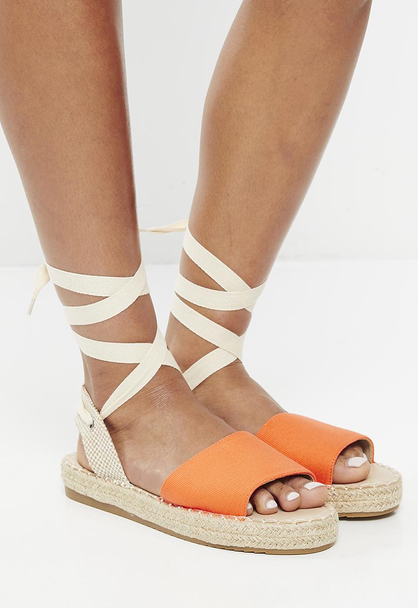 Madison® - Charlotte ankle tie espadrille - orange