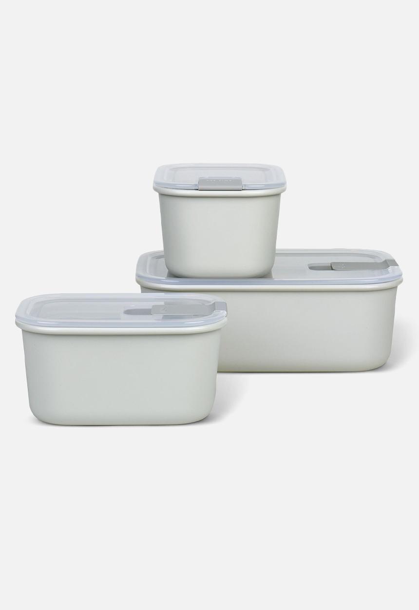 Mepal - Mepal EasyClip Food Storage Box Set (2 x 450ml + 1 x 1L) - Nordic White