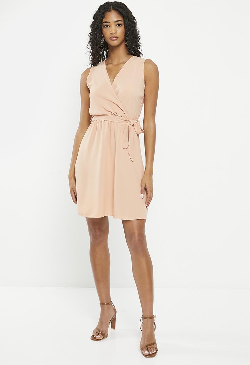 HAILYS - Sleeveless wrap dress - rose