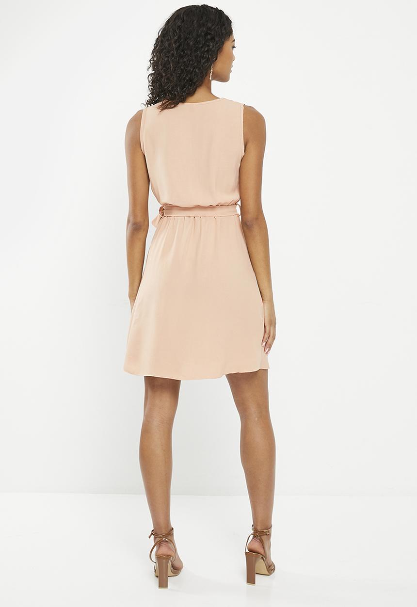 HAILYS - Sleeveless wrap dress - rose
