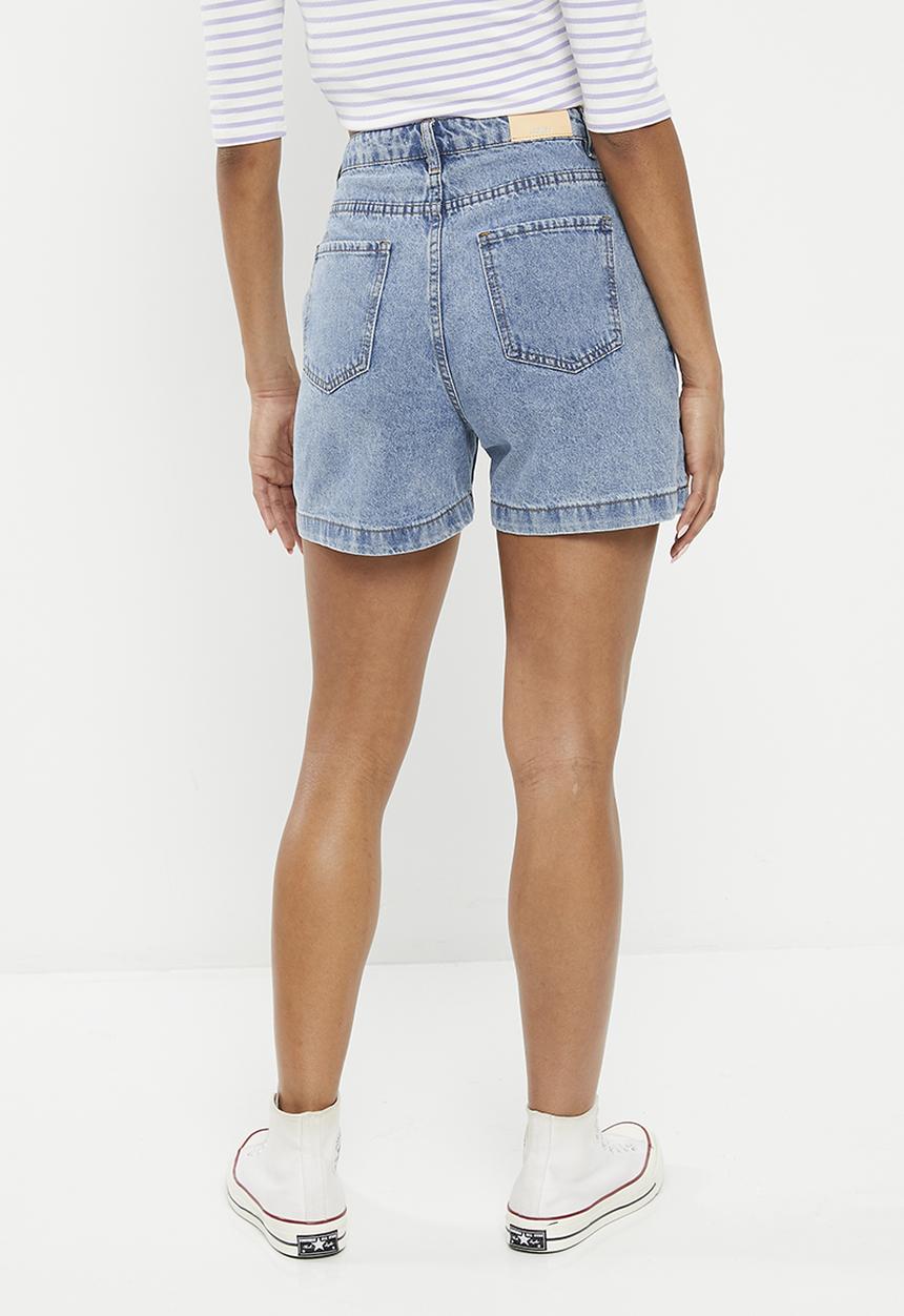 HAILYS - Denim bermuda shorts - mid blue