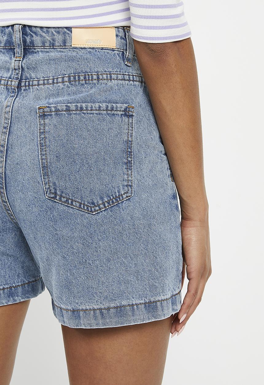 HAILYS - Denim bermuda shorts - mid blue