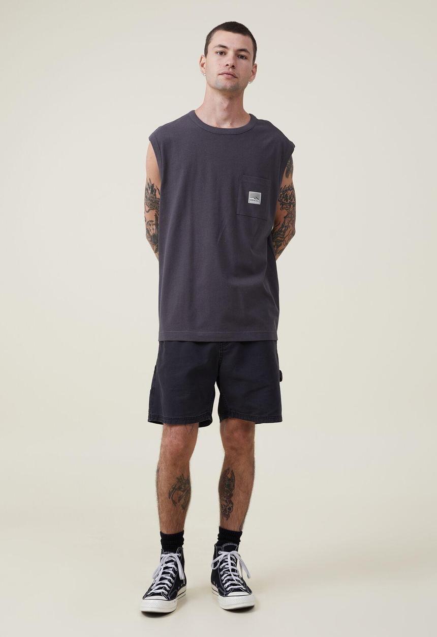 Cotton On - Western muscle - faded slate