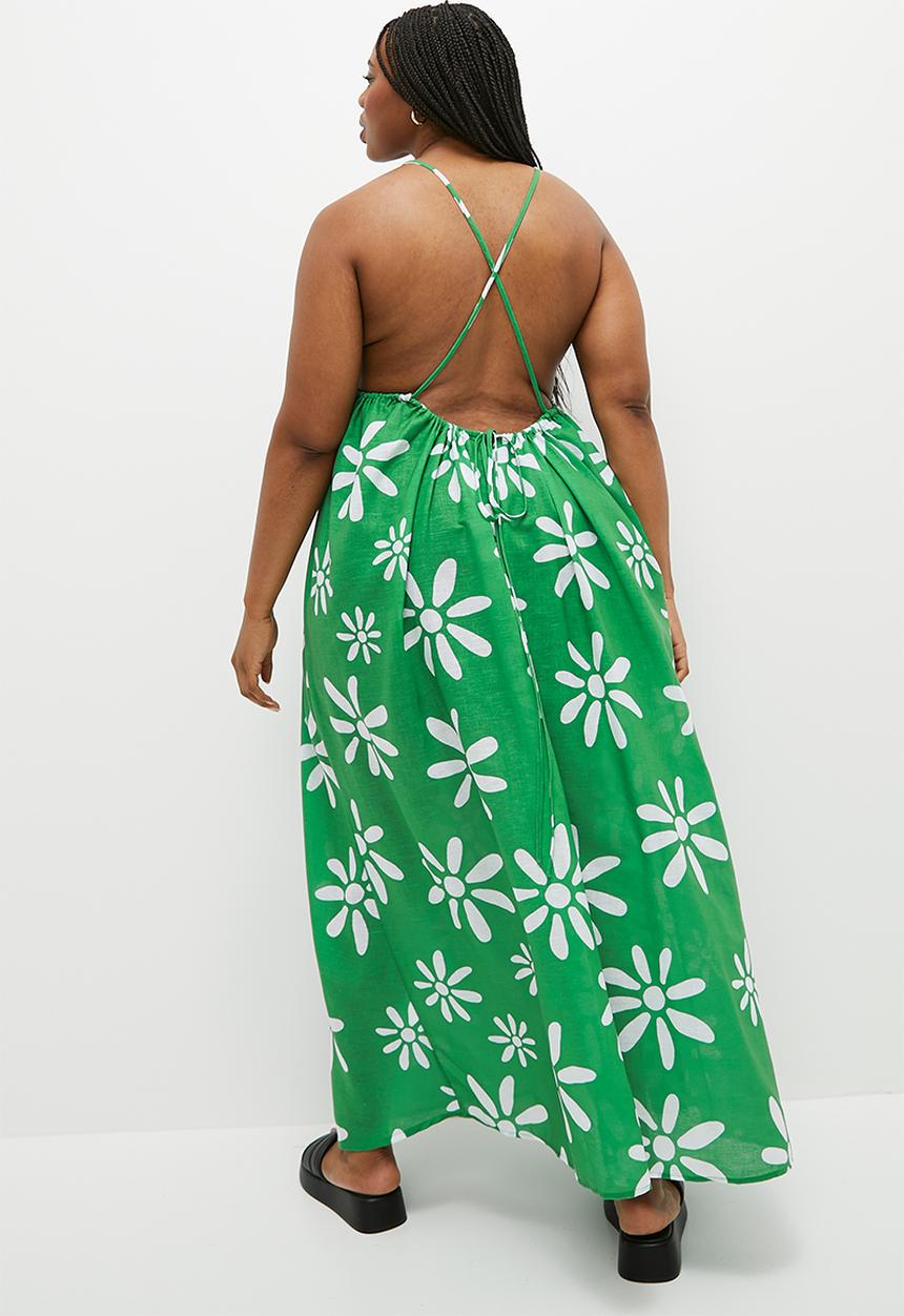 Superbalist - Strappy trapeze maxi dress - floral