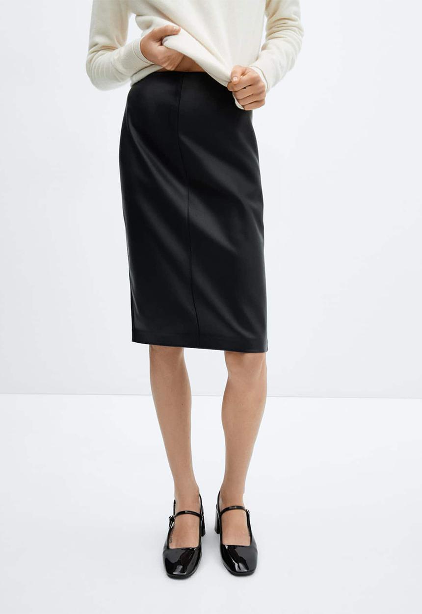 MANGO - Skirt pencil - black