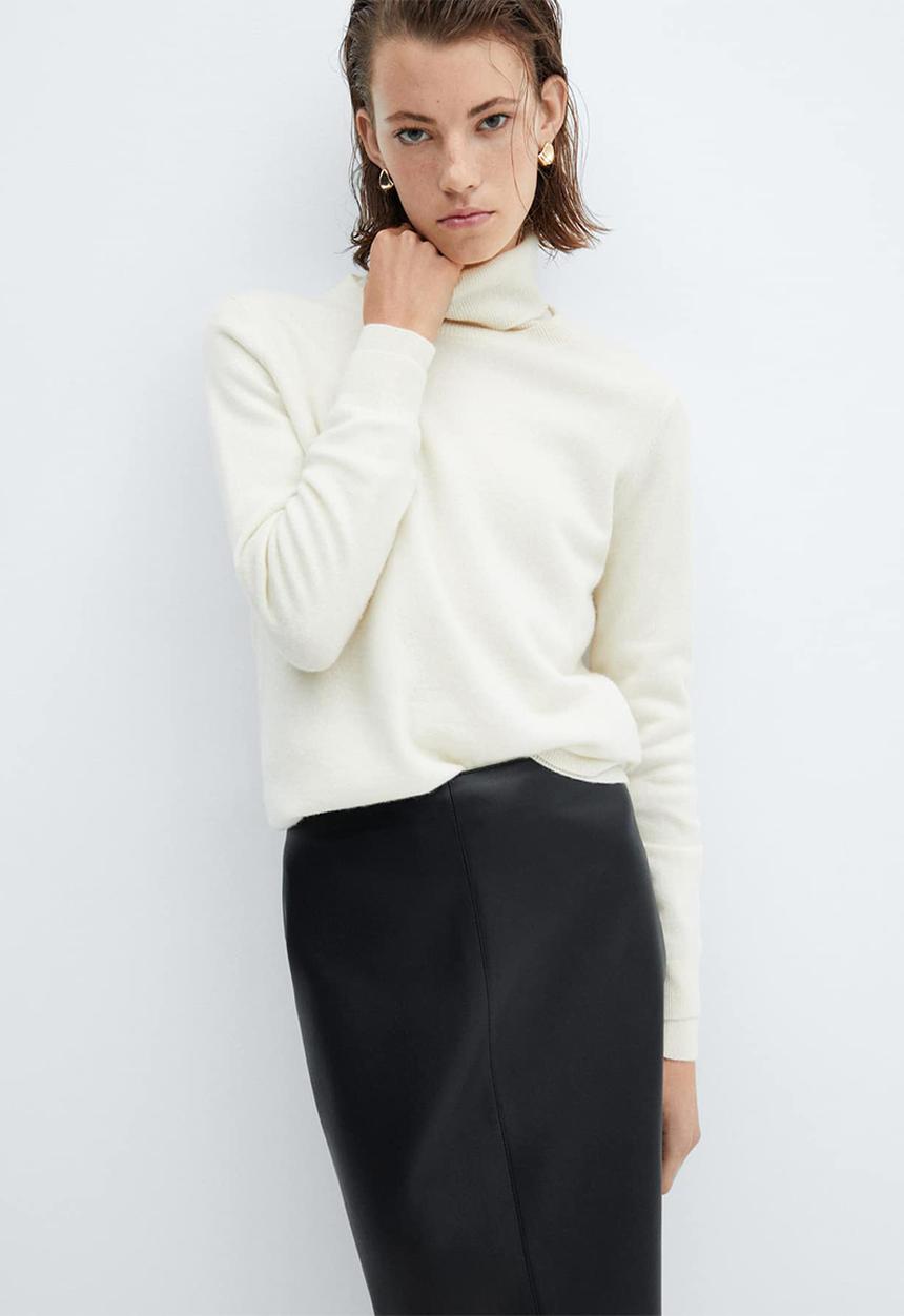 MANGO - Skirt pencil - black