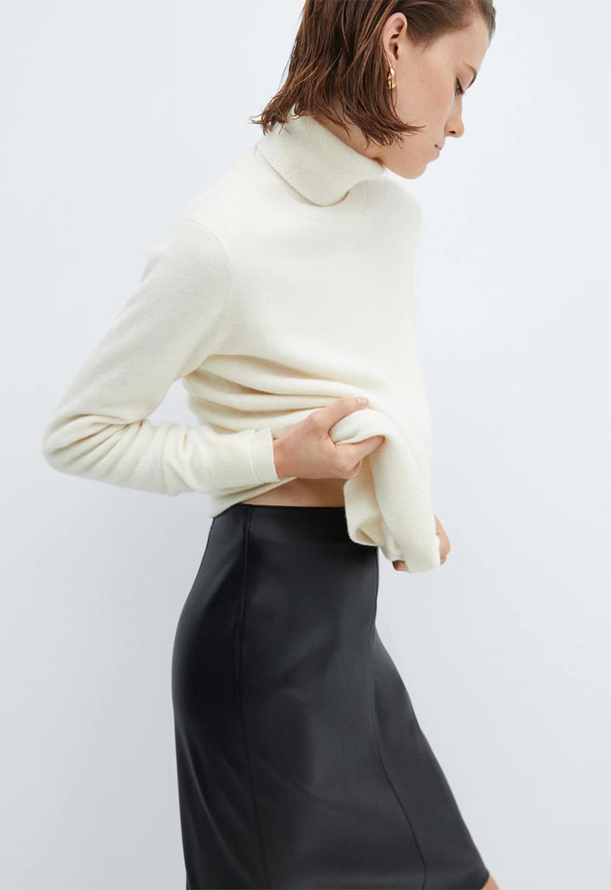MANGO - Skirt pencil - black