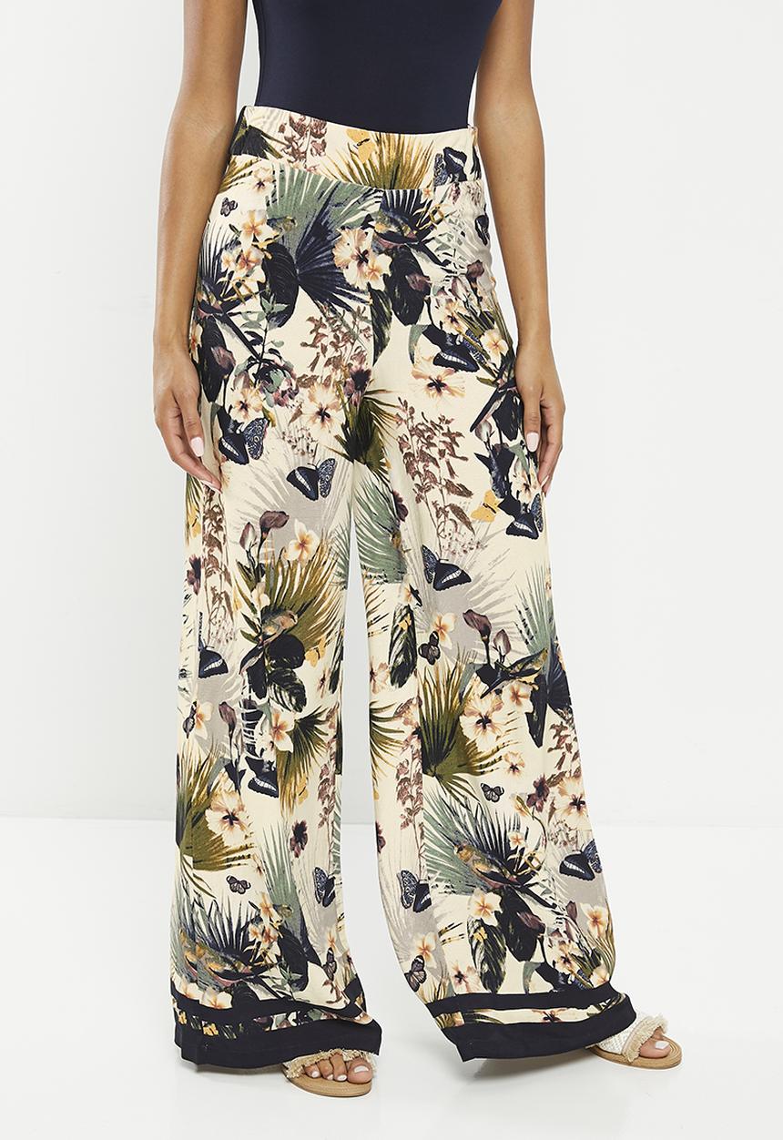 Zabaione - Print capri wide leg trousers - p tropical