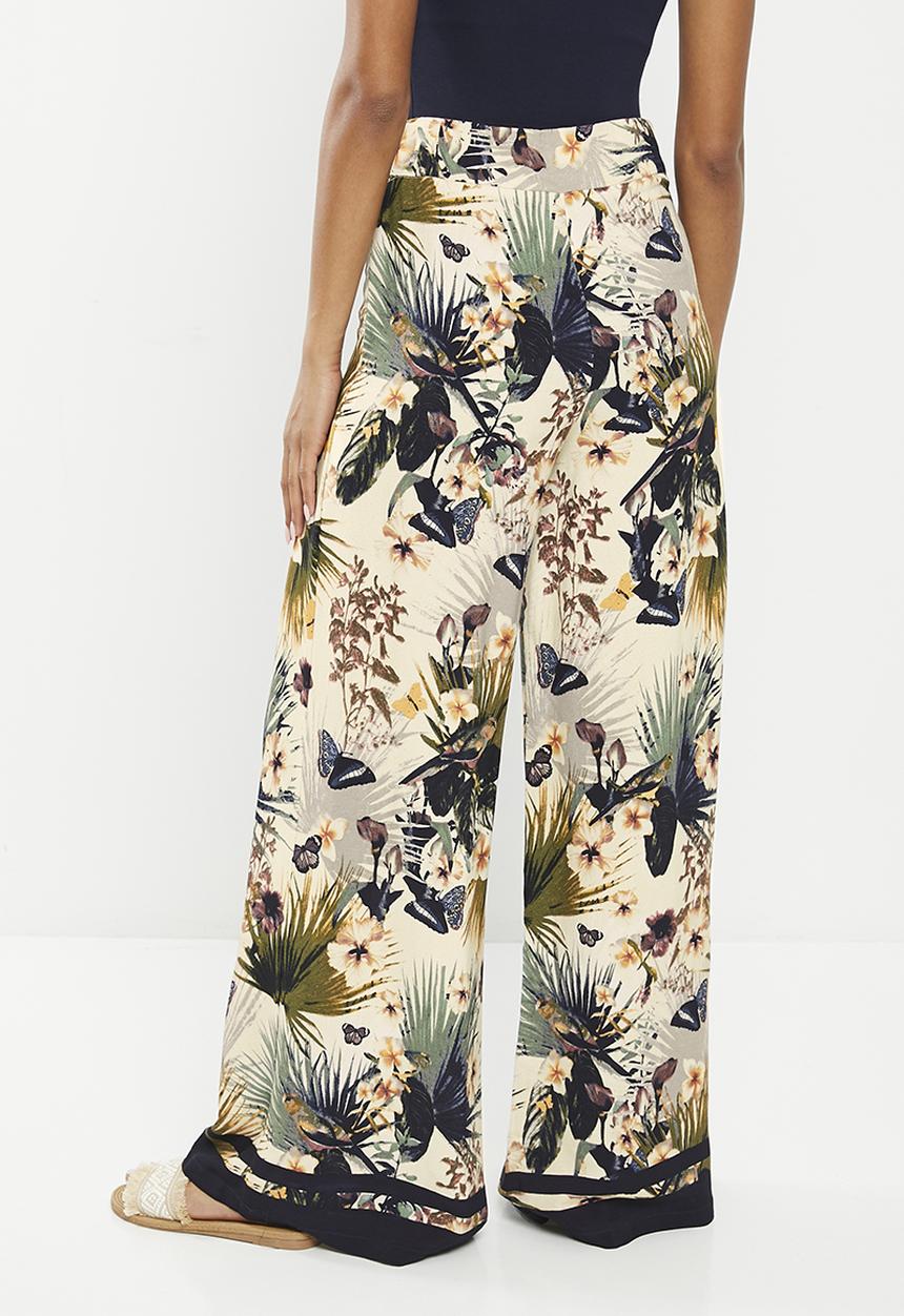 Zabaione - Print capri wide leg trousers - p tropical